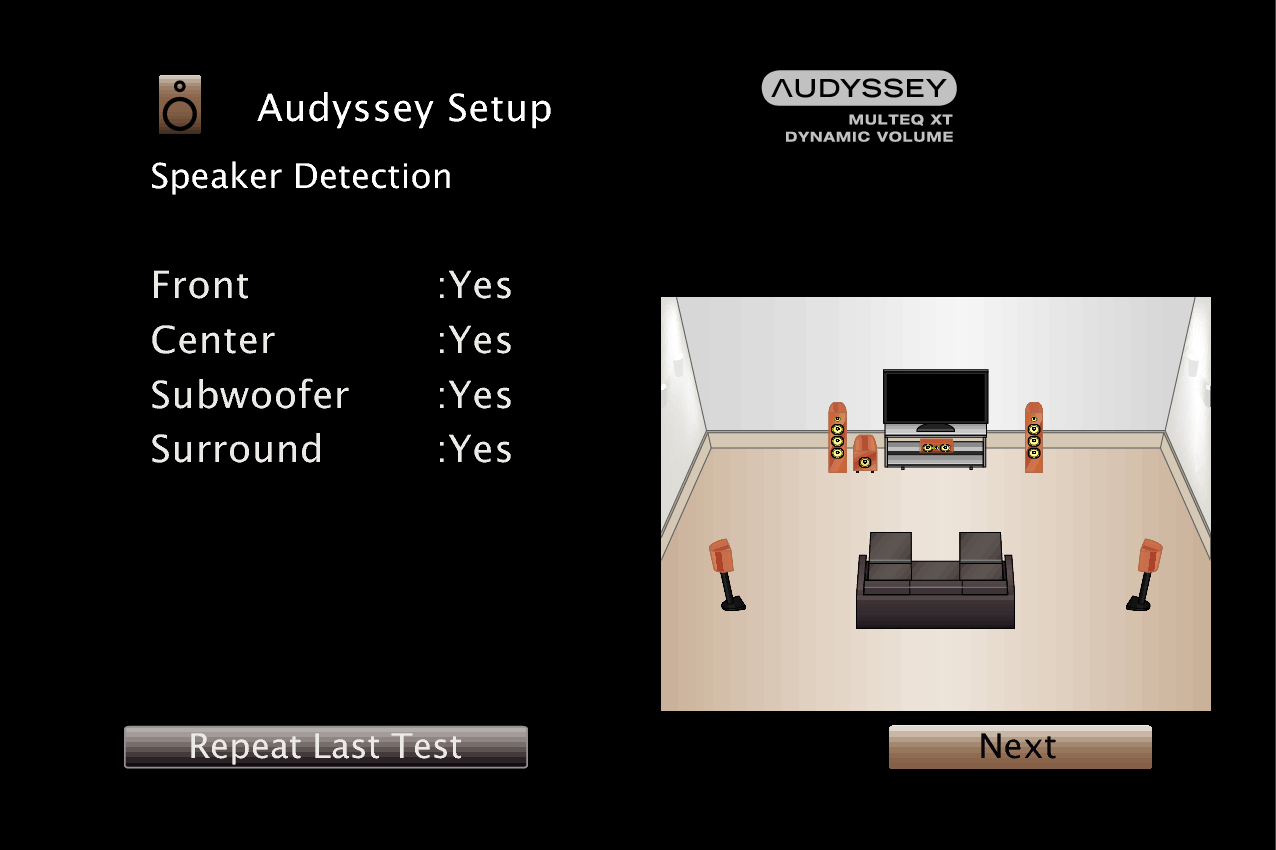 GUI AudysseySetup7 MultEQ XT Mz